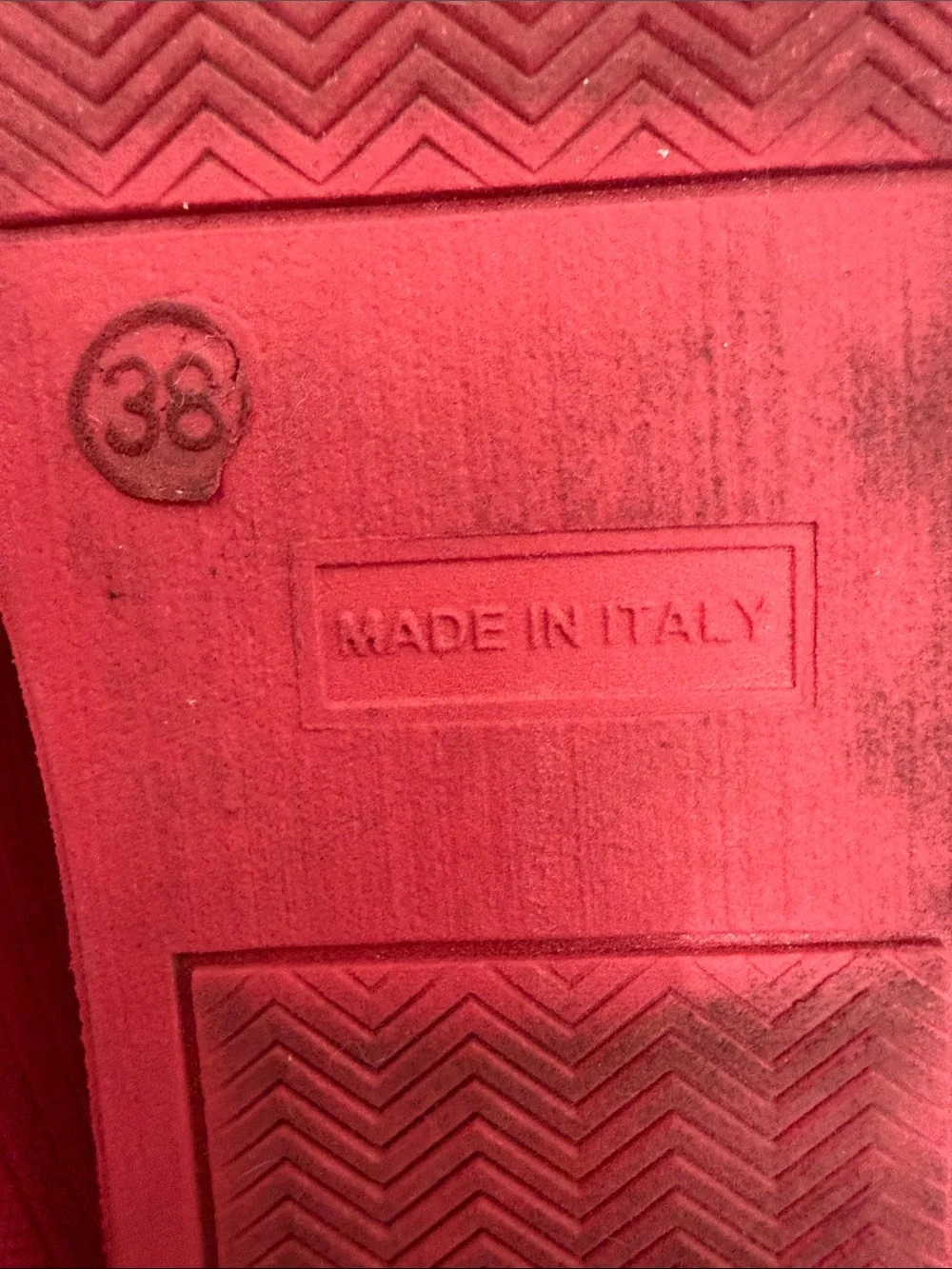 Valentino Bright Red Leather Lace-Up Sneakers